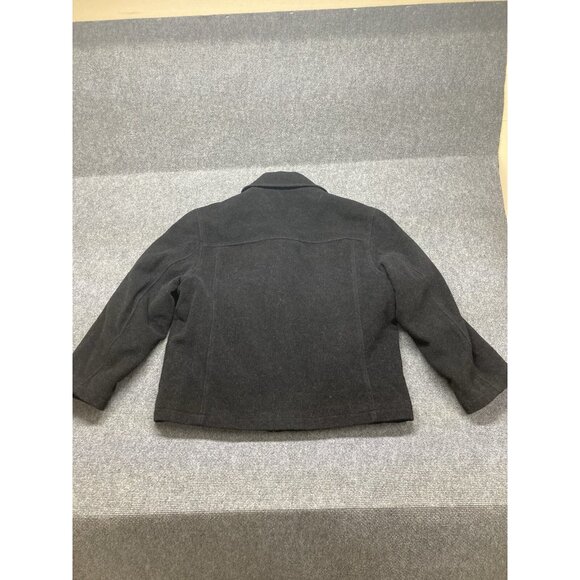 Dockers Wool Jacket Men’s Size Large Black Long Sleeve Full Zip - Picture 9 of 10